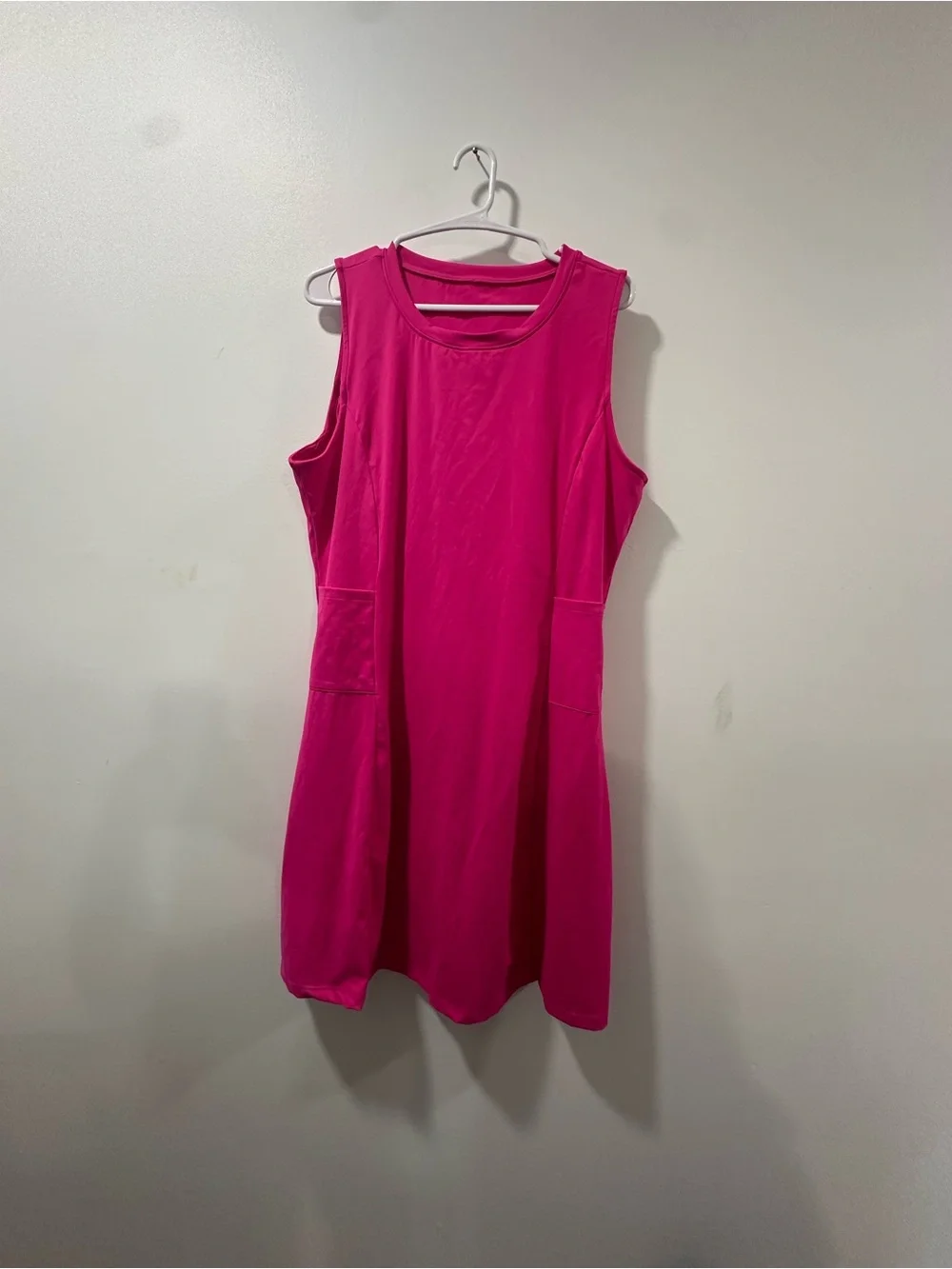 Sleeveless Hot Pink Shift Dress - Unbranded